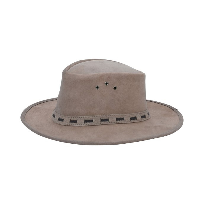 Bushman Pánský a dámský kožený klobouk One Ten, khaki XXL