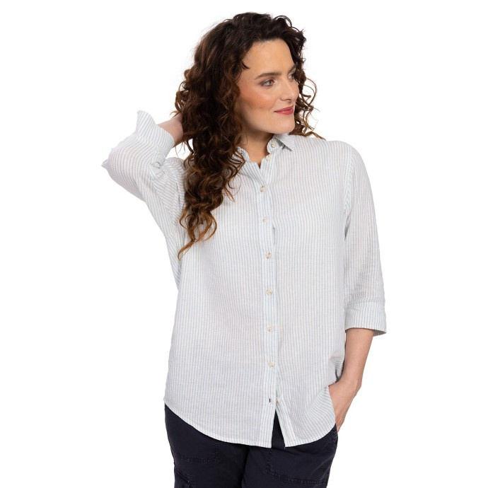 Bushman Dámská lněná košile Lora, modrá L