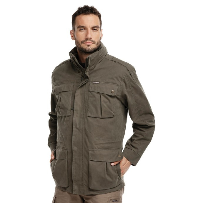 Bushman Celoroční pánská bunda 3v1 Wolf Pro, tmavá khaki XXL