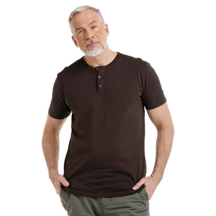 Bushman Pánské tričko Conroy II, tmavě hnědé XXXL