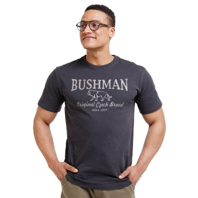 Bushman Pánské tričko Bafale, tmavě hnědé XL