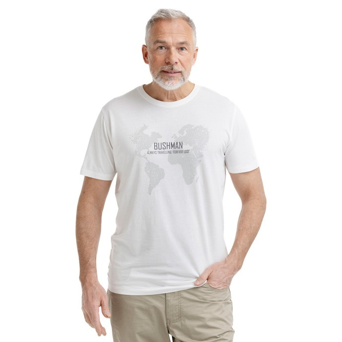 Bushman Pánské tričko Yatto, bílé XXXL