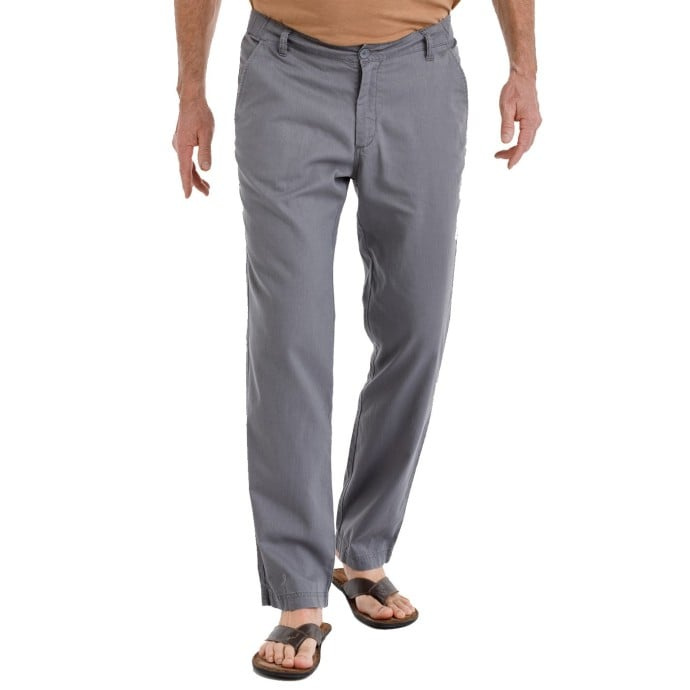 Bushman Pánské lněné kalhoty Birsay šedé 46