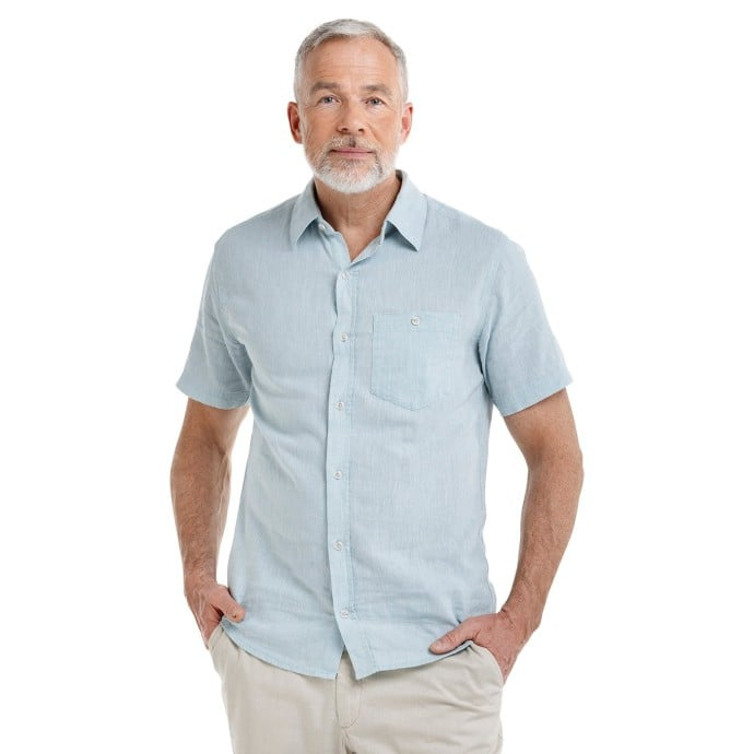 Bushman Pánská lněná košile Yopal, světle modrá XL