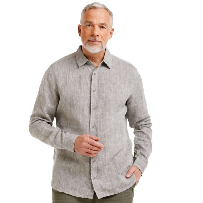 Bushman Pánská lněná košile Raaf, olivová L