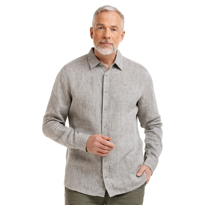 Bushman Pánská lněná košile Raaf, olivová XXXL