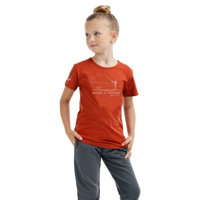 Bushman Dětské tričko Maty, terracotta 152
