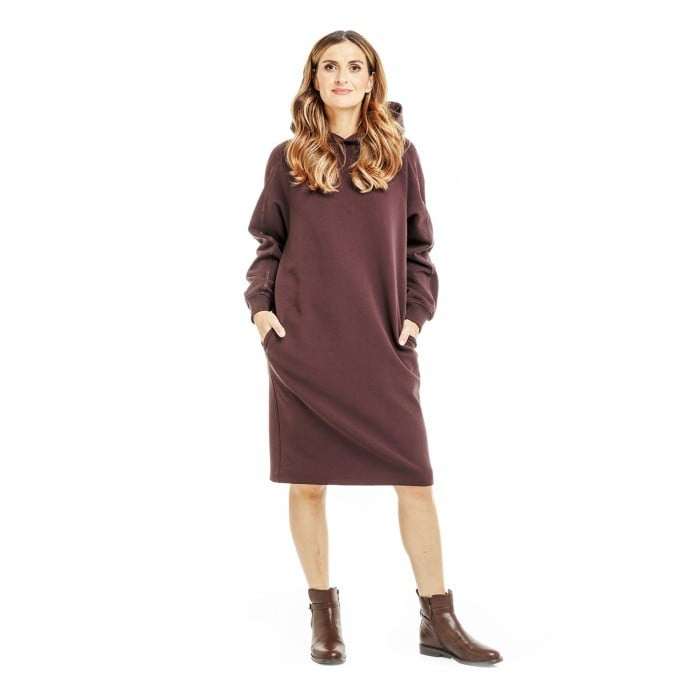 Bushman Dámské šaty s kapucí Katla, burgundy L
