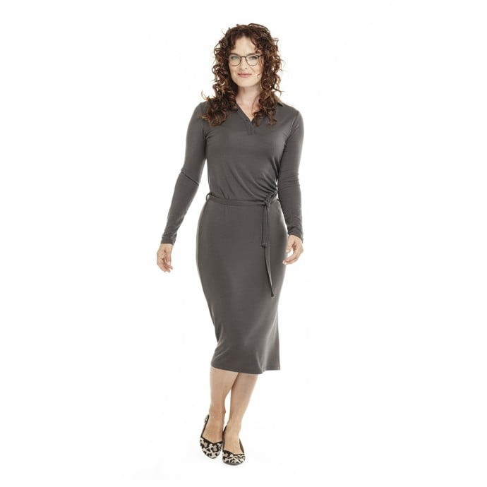 Bushman Dámské polopropínací šaty Runa, tmavě zelené XS