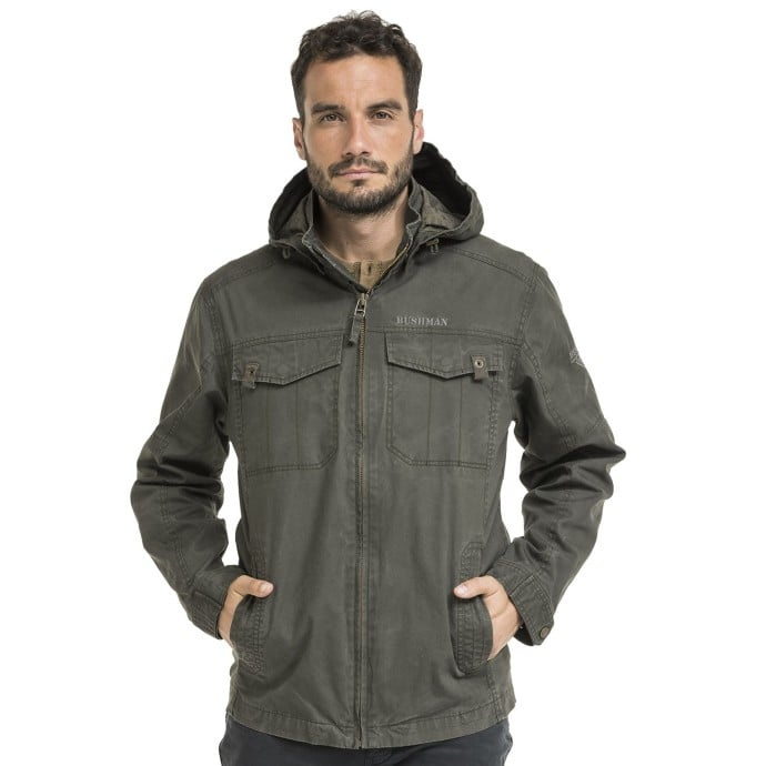 Bushman Pánská přechodová bunda Hendrik, tmavá khaki XXL