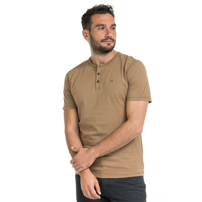 Bushman Pánské henley tričko Wray II, camel XXXL