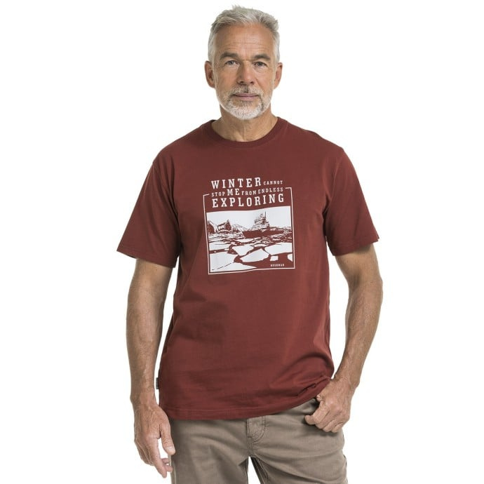 Bushman Pánské tričko Knud, burgundy XXXXL