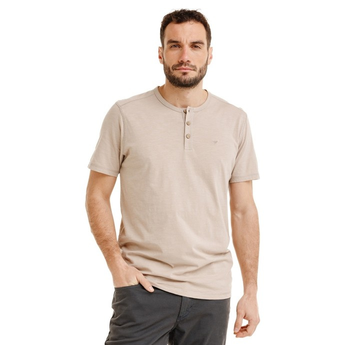 Bushman Pánské henley tričko Yaro, béžové M