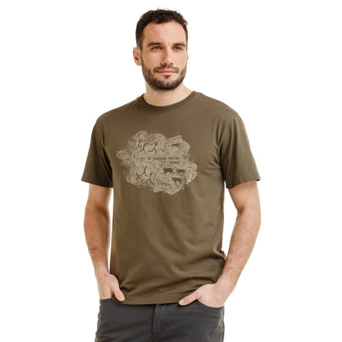 Bushman Pánské tričko Caram, khaki XXXXL