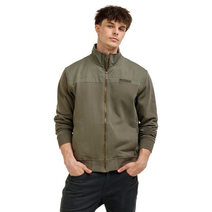 Bushman Pánská mikina se stojáčkem Dorel, khaki XXL