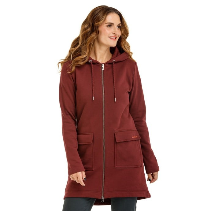 Bushman Dámská prodloužená mikina Rorie, burgundy XXXL
