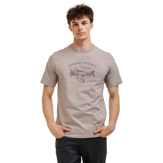 Bushman Pánské bavlněné tričko Laoch, stone XL