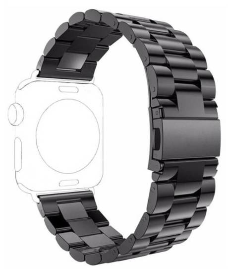 Řemínek WG na hodinky Apple Watch / pletený kov / adaptér 42/44/45/49 / černá Varianta: ivi1