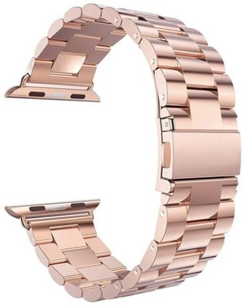 Řemínek WG na hodinky Apple Watch / pletený kov / adaptér 42/44/45/49 mm / růžová Varianta: ivi1