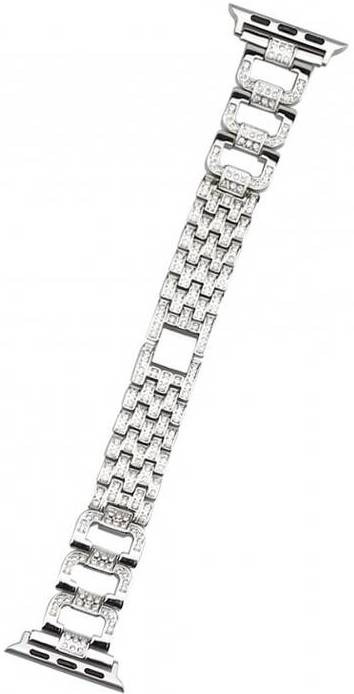 Řemínek WG chain na hodinky Apple Watch 42/44/45/49 mm / + adapter / stříbrná Varianta: ivi1