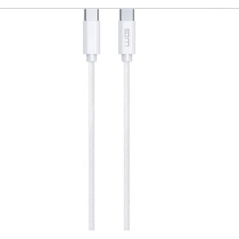 WG Datový kabel type-C/type-C, 3 A, bílý, 2 m