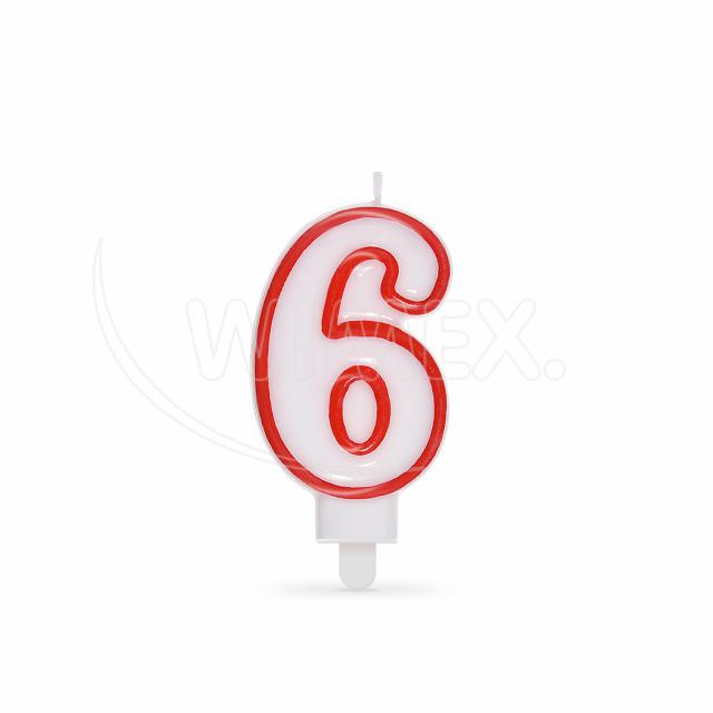 Číslová svíčka "6"