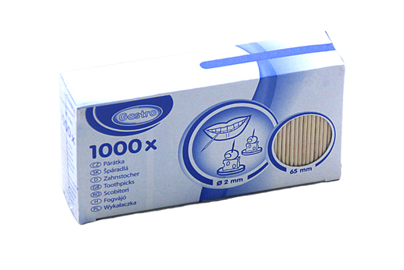 EcoPack Párátka dřevěná 65 mm ba2/1000 ks Balení: 1000