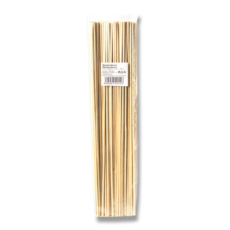 Špejle nehrocené, průměr 2,5 mm, 30 cm - 100 ks