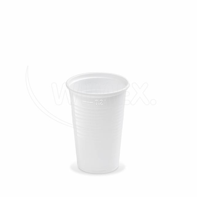 Plastové bílé kelímky - 0,2 l, 100 ks