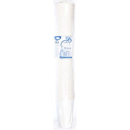 Kelímek 330 ml papírový bílý 50 ks