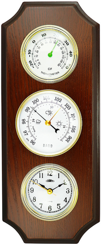 Nástěnné hodiny s teploměrem a barometrem PRIM - 3976