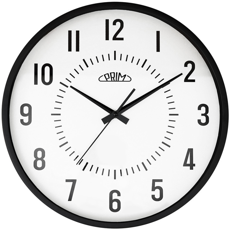 Nástěnné hodiny PRIM Elementary - black