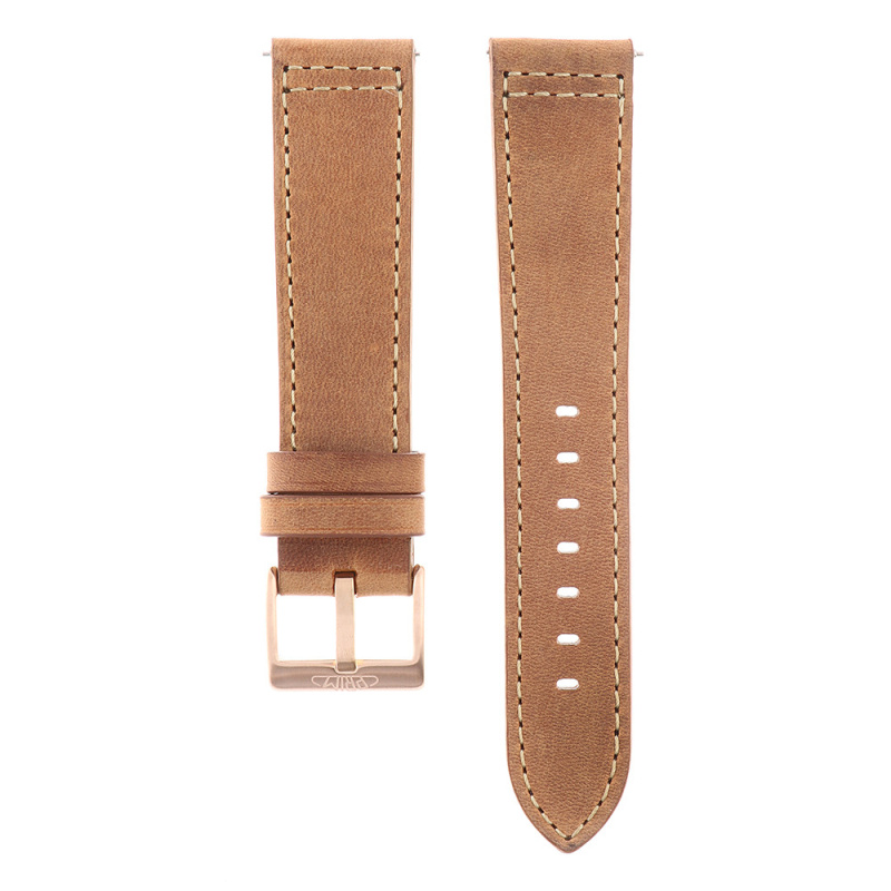 Řemínek RB.13191 (22 mm) - světle hnědý - PRIM Pilot Dual Time, Hnědá