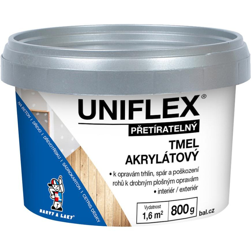 Uniflex akrylový tmel 800g
