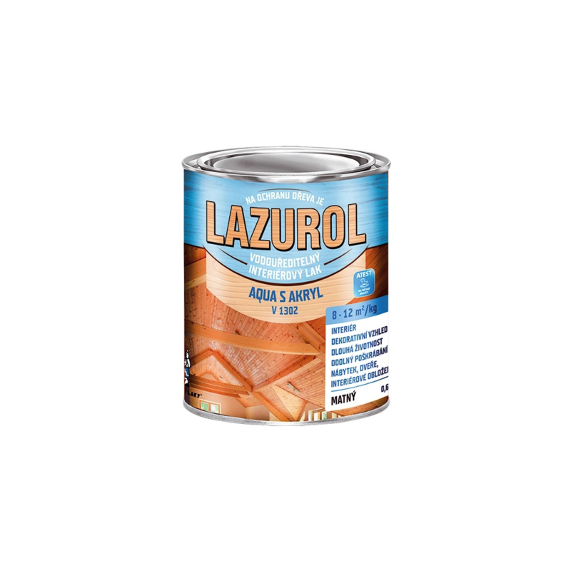 Lazurol Lak na dřevo matný Aqua S Akryl V1302 600 g