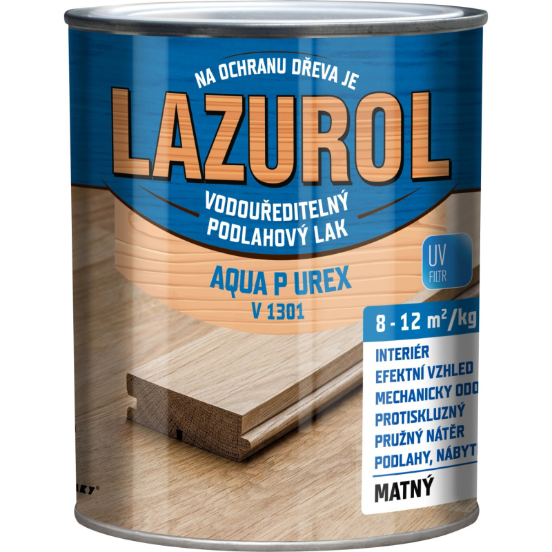 Lazurol Lak na dřevo matný Aqua P UREX V1301 bezbarvý 600 g