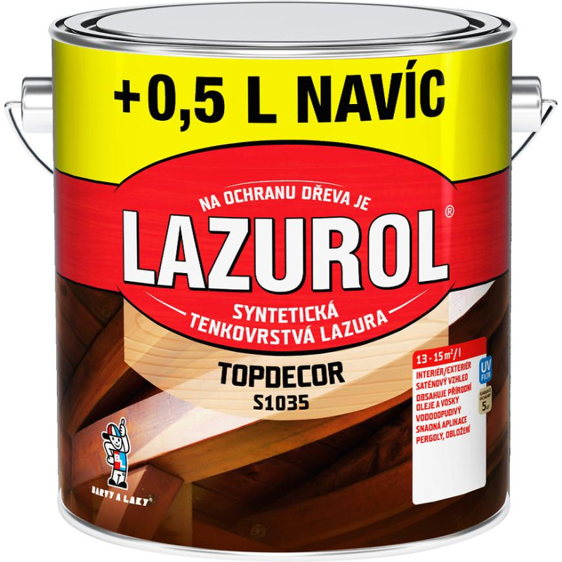 Lazurol Topdecor teak 2,5L + 0,5L