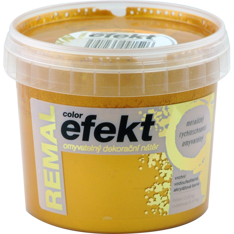 REMAL Omyvatelný dekorační malířský nátěr Color Efekt 0950 zlatý 250 g