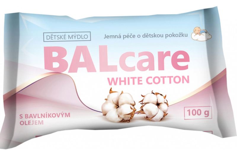 Tuhé mýdlo BALcare - s bavlníkovým olejem,100 g
