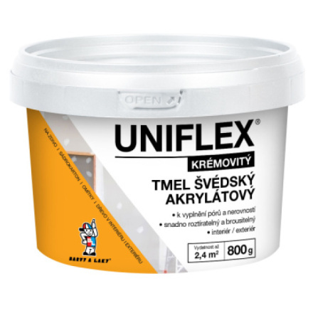 Skupina Barvy A Laky Uniflex akrylátový švédský tmel 800 g