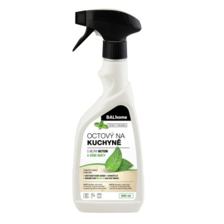 Balhome octový čistič na kuchyně s vůní máty 500 ml, rozprašovač