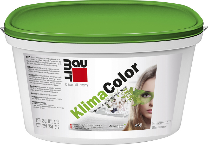Malba interiérová Baumit KlimaColor 0019 bílá 14 l