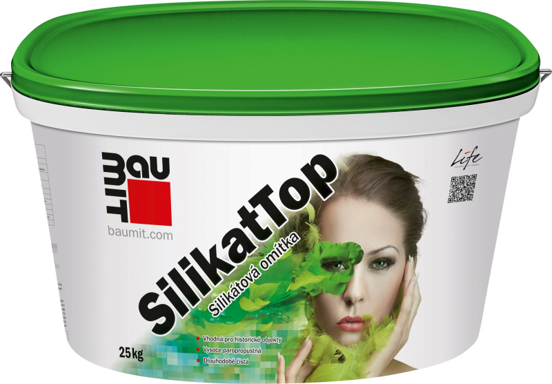 Omítka minerální Baumit SilikatTop škrábaná 2 mm 25 kg