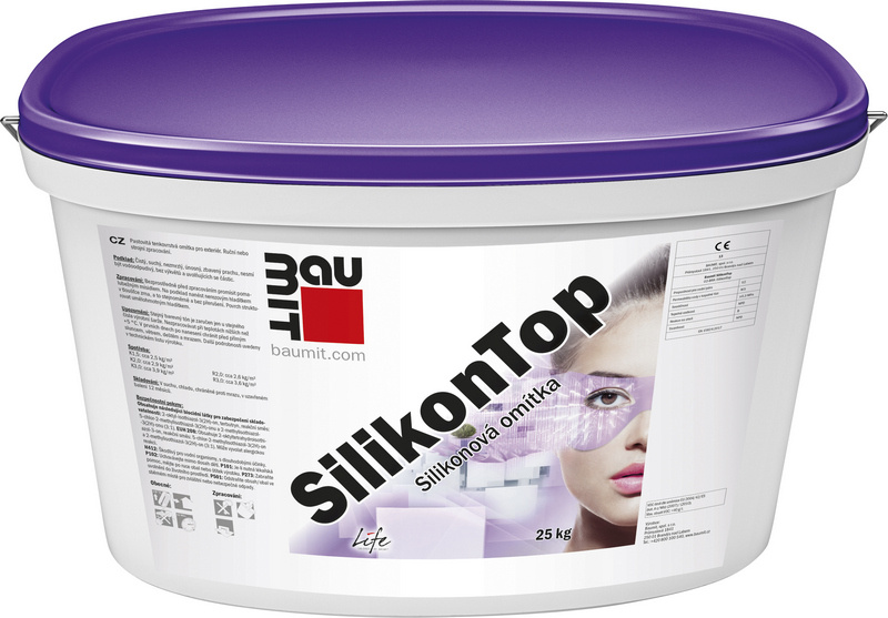 Omítka silikonová Baumit SilikonTop škrábaná 1,5 mm 25 kg