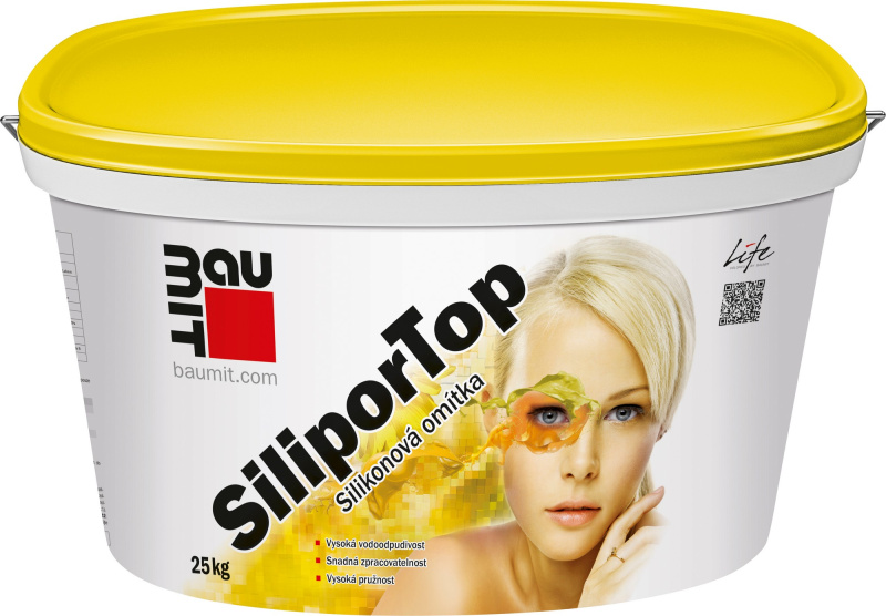 Omítka silikonová Baumit SiliporTop škrábaná 2 mm 25 kg