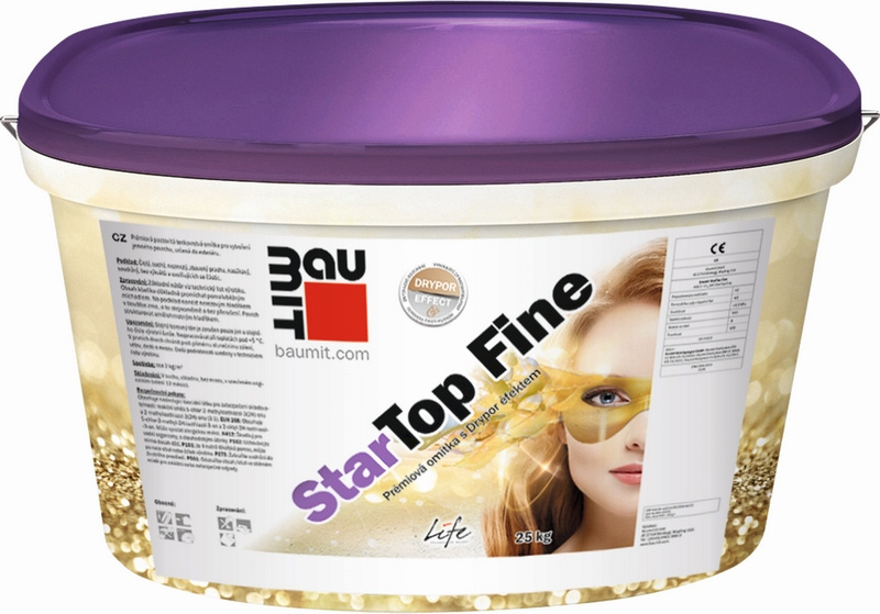 Omítka silikonová Baumit StarTop Fine škrábaná 1 mm 25 kg