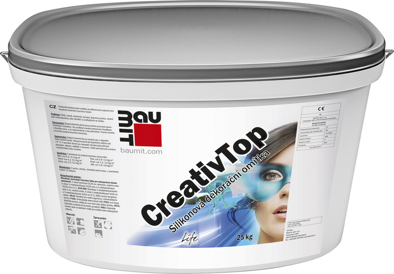 Omítka dekorativní Baumit CreativTop Fine 1 mm 25 kg