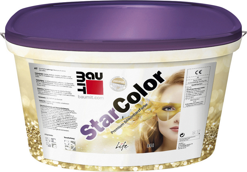 Barva fasádní silikonová Baumit StarColor probarvená 14 l
