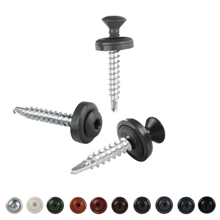 Šroub střešní samovrtný TORX + podložka EPDM 4,8x35 do dřeva barevné blistr Barva: přírodní