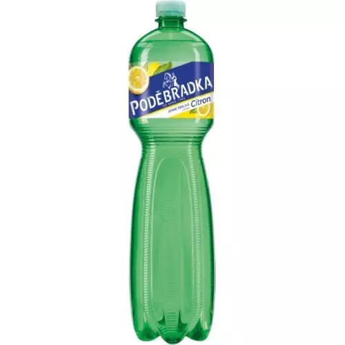 Poděbradka jemně perlivá minerální voda citrónová